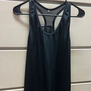 Black Mesh Racerback Tank Top